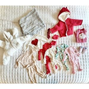Baby Clothing Bundle Sz 0-3 & 3-6 mo All like New and New!